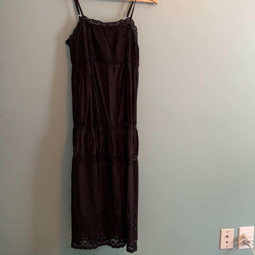 Free People Black Sundress with lace detail
